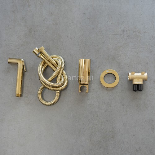 Смеситель Lemark Solo LM7171G с гигиеническим душем, встраиваемый