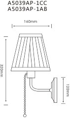 Бра Arte Lamp A5039AP-1CC