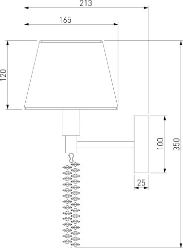 Бра Eurosvet 60148/1 матовое золото