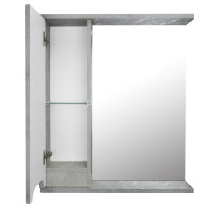 Зеркало-шкаф Loranto Florena 60 600х135х600 левый, светлый бетон (CS00086983)