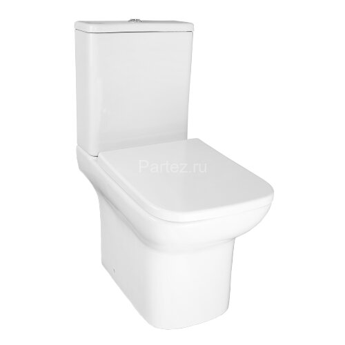 Унитаз-компакт Azario Alba 620х405х805 напольный, безободковый, с сиденьем микролифт (AZ-8323)