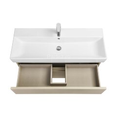 Тумба под раковину ROCA OLETA 100 подвесная, 2 ящика, капучино матовый (A857641515)