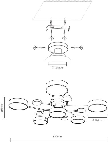 Потолочная люстра Velante 446-007-06
