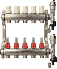 Коллекторная группа НЕРЖ. с расходомерами 1&quot;х3х3/4&quot;EK VALTEC