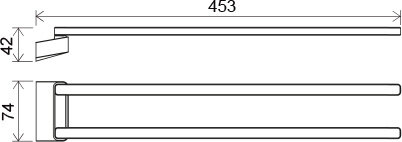 Полотенцедержатель Ravak 10° поворотный, хром (X07P328)