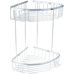 Полка корзина Fixsen Hotel двухэтажная, хром (FX-31051-2)