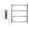 Полотенцесушитель электрический AZARIO VERONA 500/600 4 секции, диммер слева, хром (AZ04756)