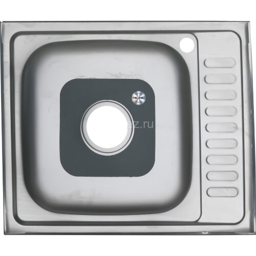 Мойка 6050 R MELANA 0,8/180 накладная прямоугольная с сифоном (178 t R *10)