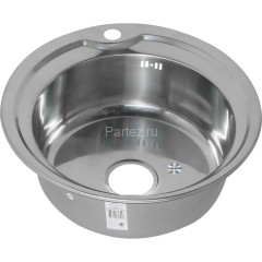 Мойка 510 MELANA 0,6/170 в ИУ врезная круглая с сифоном (018 ti *12)