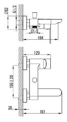 Смеситель для ванны Lemark Magic LM3402C