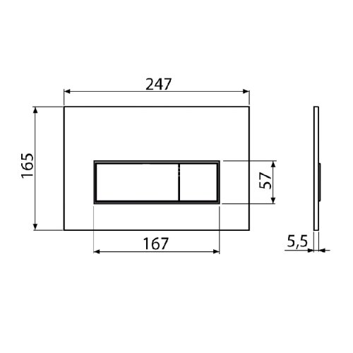 Кнопка смыва Alcadrain, белый, матовый (M576)