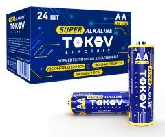 Элемент питания алкалиновый LR6/AA (уп.24шт) TOKOV ELECTRIC TKE-ALS-LR6/C24