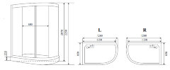 Timo Lux T-7702 Р R душевая кабина (120*85*225), шт