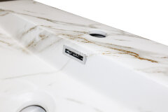 Раковина накладная Azario 600х420х120 прямоугольная, светлый мрамор (AZ-2173-M845)