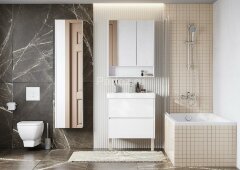 Зеркальный шкаф Aquaton Сканди 70 Белый (1A252202SD010)