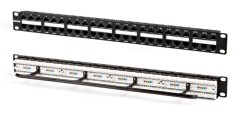 Патч-панель 19дюйм 1U RJ45 кат.5e 48 портов Dual IDC PPHD-19-48-8P8C-C5e-110D высокой плотности Hype