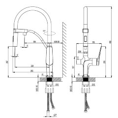 Смеситель Lemark Comfort LM3074C-White для кухни с гибким изливом, с подключением к фильтру с питьев