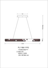 Подвесная люстра Fluorite FL1106-11PO