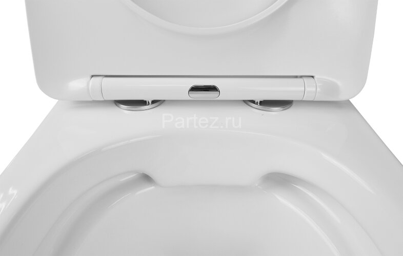 Унитаз подвесной Azario Grado 490х370х370 безободковый, в комплекте с сидением микролифт, белый (AZ-