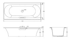 Ванна чугунная Jacob Delafon VOLUTE 180x80 см с антискользящим покрытием, без отверстий для ручек, б