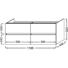 Тумба под раковину Jacob Delafon Tolbiac 120 подвесная, Дуб давос (EB2384-E75)