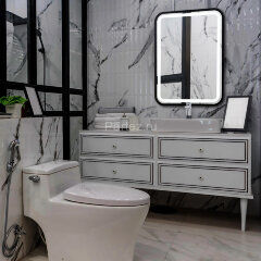 Зеркало AZARIO Мальта-лофт 600х800 c подсветкой и диммером, сенсорный выключатель, рама пластик (LED