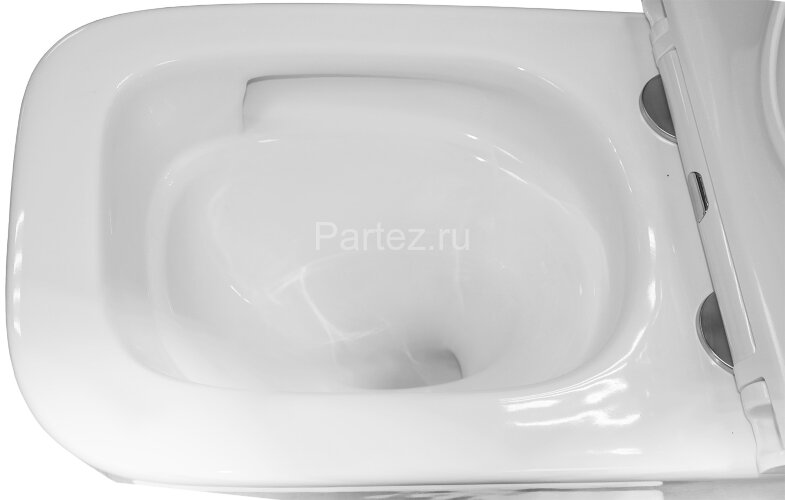 Унитаз подвесной Azario Teramo 340х490х350 безободковый, слив "Торнадо", в комплекте с сидением микр