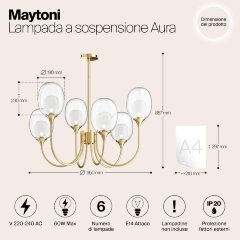 Потолочная люстра Maytoni MOD016PL-06BS