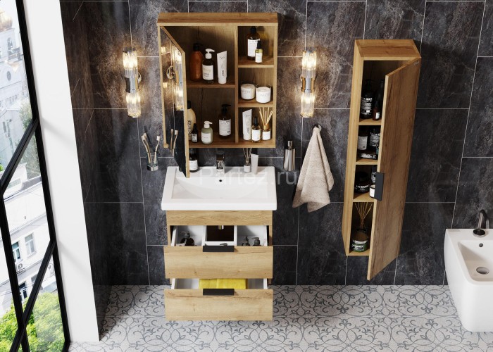 Тумба подвесная Onika Легран 70.13 (2 ящика) Дуб галифакс (107048)