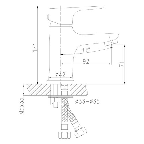Смеситель Rossinka RS31-11 для раковины