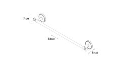 Полотенцедержатель трубчатый Fixsen Adele, хром (FX-55001)