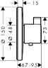 15756000 Термостат для душа Ecostat S Highflow, СМ