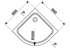 Душевой поддон Ravak ELIPSO PRO-80 CHROME белый