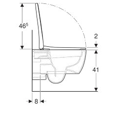 Унитаз подвесной Geberit ICON T54 безободковый, с тонким, быстрорсъемным сиденьем микролифт (500.784