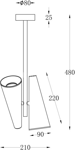 Потолочная люстра Maytoni MOD095CL-02W