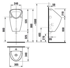 Писсуар Jika Golem Antivandal Белый (4307.0.000.000.1)
