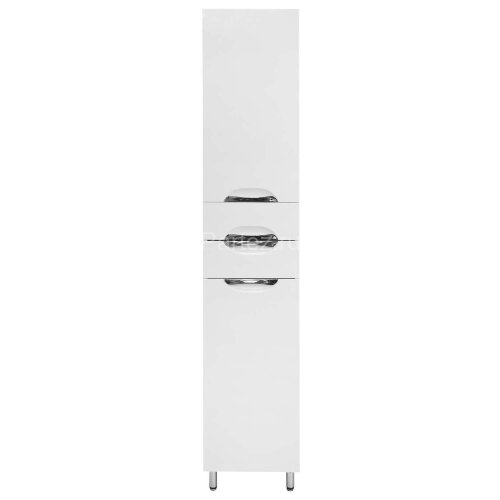 Пенал Loranto Стиль 40 с корзиной для белья, левосторонний, 400х1970х330, белый (CS00024797)