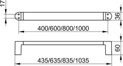 Полотенцедержатель Keuco Elegance 40, хром (11601010400)