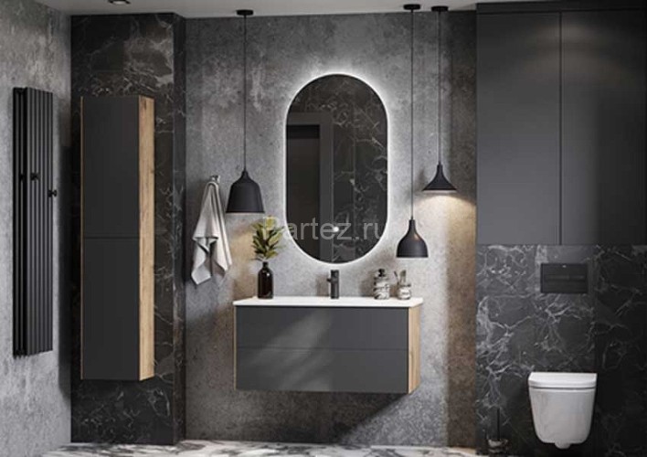 Зеркало AQUATON Альто 60 с подсветкой, сенсорным выключателем (1A256502A1010)