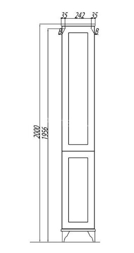 Пенал напольный AQUATON Леон Дуб белый (1A187903LBPS0)
