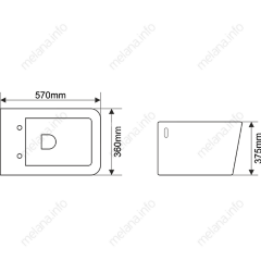 Унитаз подвесной MELANA MLN-B2370