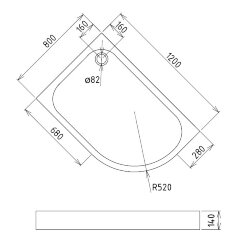 Душевой поддон Gemy ST18 L