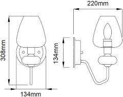 Бра Elstead DL-ARMAND1-PN