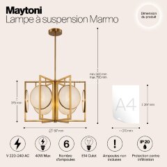 Потолочная люстра Maytoni MOD099PL-06G