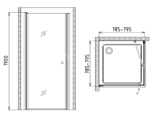 Душевой уголок Gemy New Rockcoco S03151C