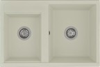 Мойка для кухни Aquaton Делия 78 DBL 2 чаши, жемчуг (1A723132DE240)