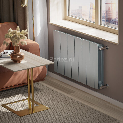 Биметаллический радиатор Royal Thermo PianoForte  500/100-12 (Silver Satin)