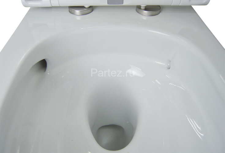 Унитаз подвесной Creo Ceramique LYon 2.0 490х360х350 безободковый, с системой смыва Tornado в компле