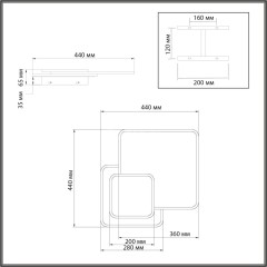 Потолочная люстра Sonex 7737/60L