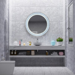 Зеркало AZARIO Армада d770 c подсветкой и диммером, сенсорный выключатель (LED-00002513)